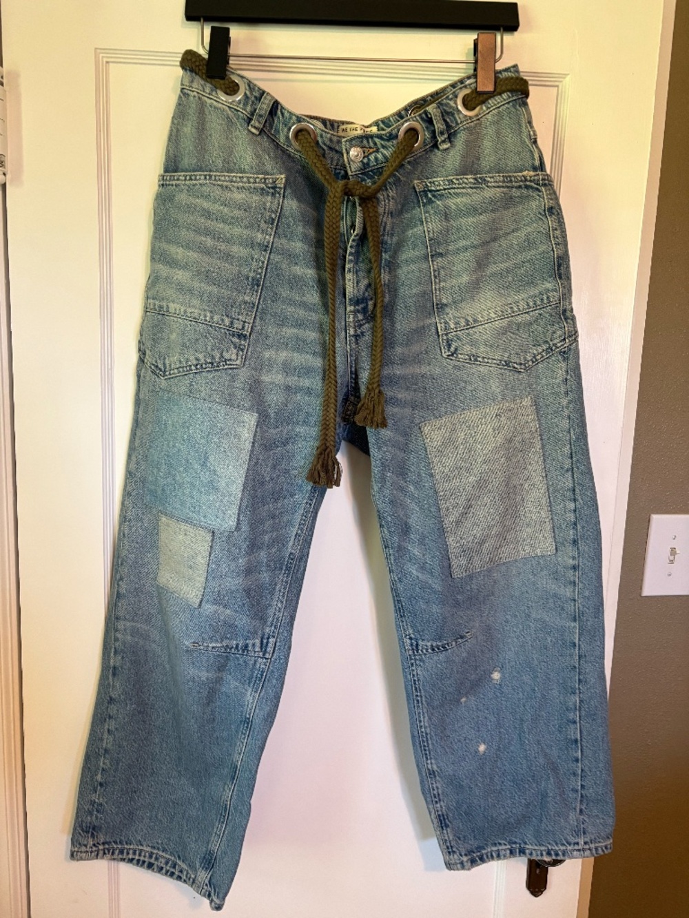 Free People We The Free Moxie Pull-On Barrel Jeans size 30